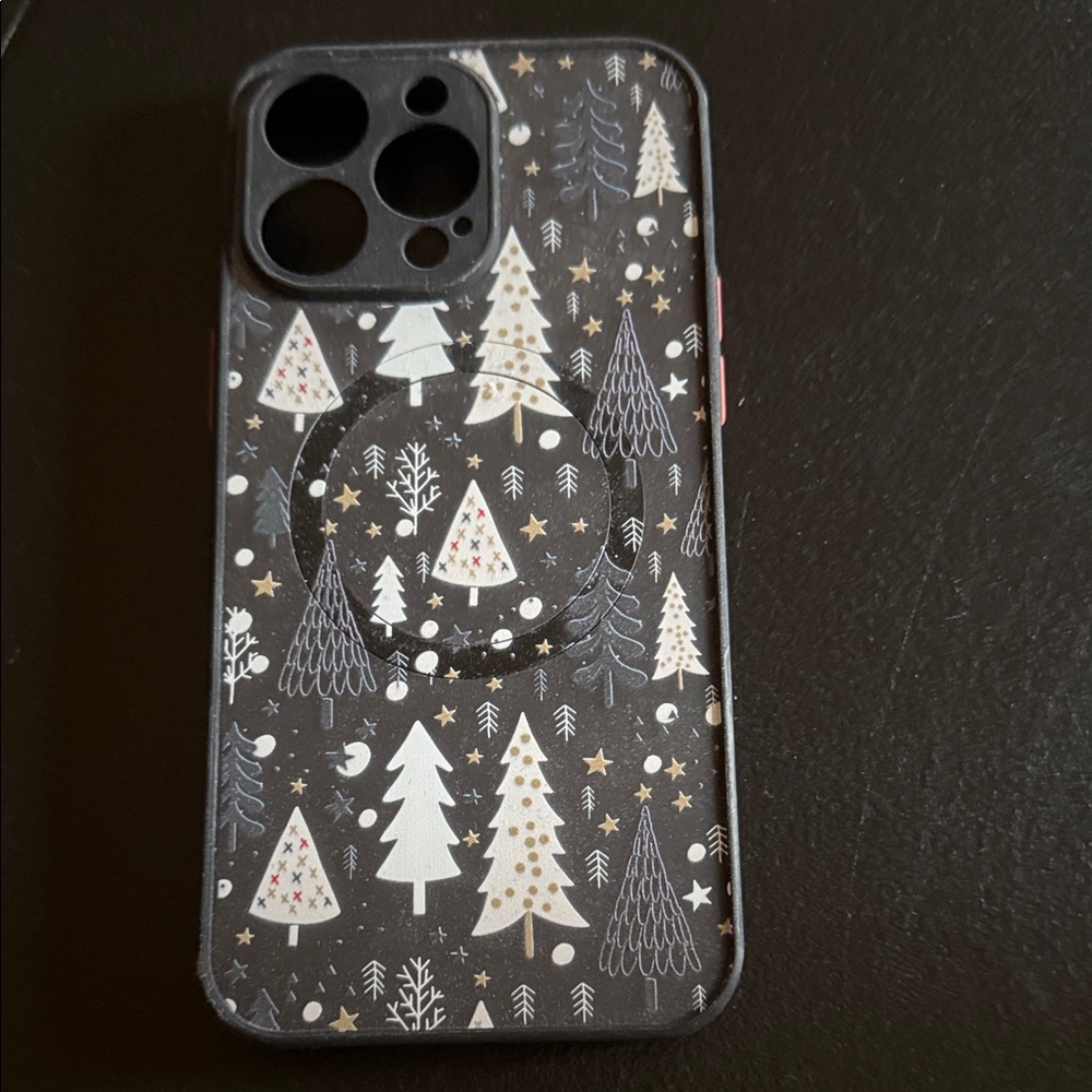 Festive Tree Pattern Phone Case 14 PRO MAX